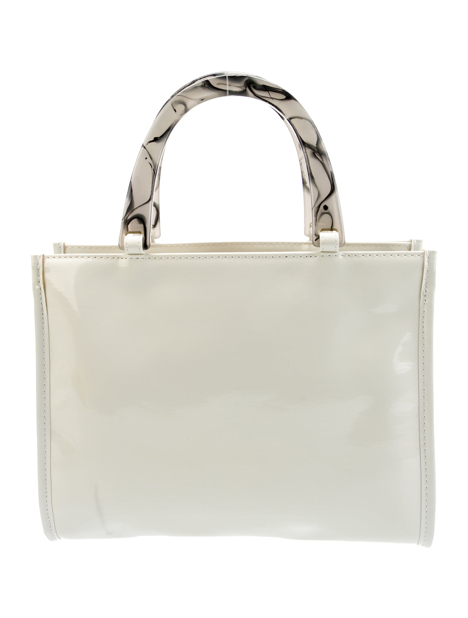 Neiman Marcus Patent Leather Top Handle Bag